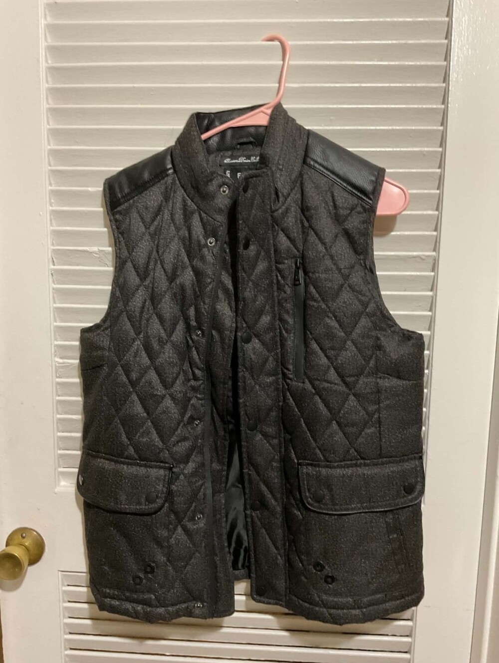 Quilted Wool-Blend Vest - Black